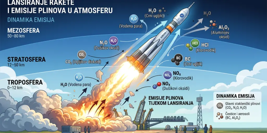 raketa polijeće u svemir