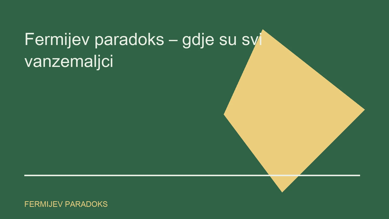 Urednička ilustracija za temu Fermijev paradoks